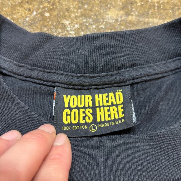 Vintage 90s Fred Babb Art Breaks The Rules Shirt Men's Large Made in USA - Picture 4 of 9